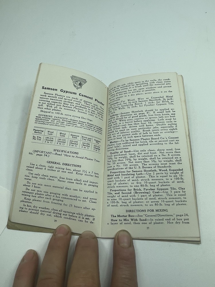 Samson Plaster Board Co. -Samson Building Products Time Book