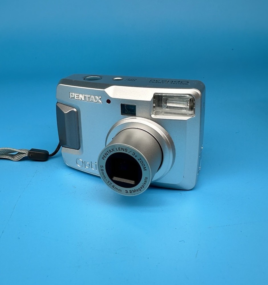 Pentax Optio 30 3.2MP Compact Digital Camera, Silver - Tested