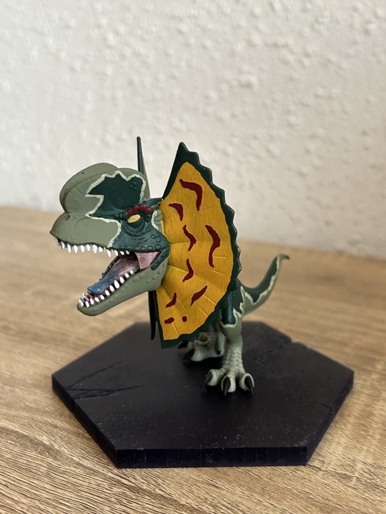 Chibi Dilophosaurus, 3d printed model painted, Jurassic Park