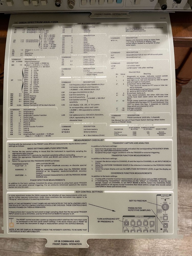 HP 3582A Dual-Channel Dynamic Signal Analyzer - White - UNTESTED