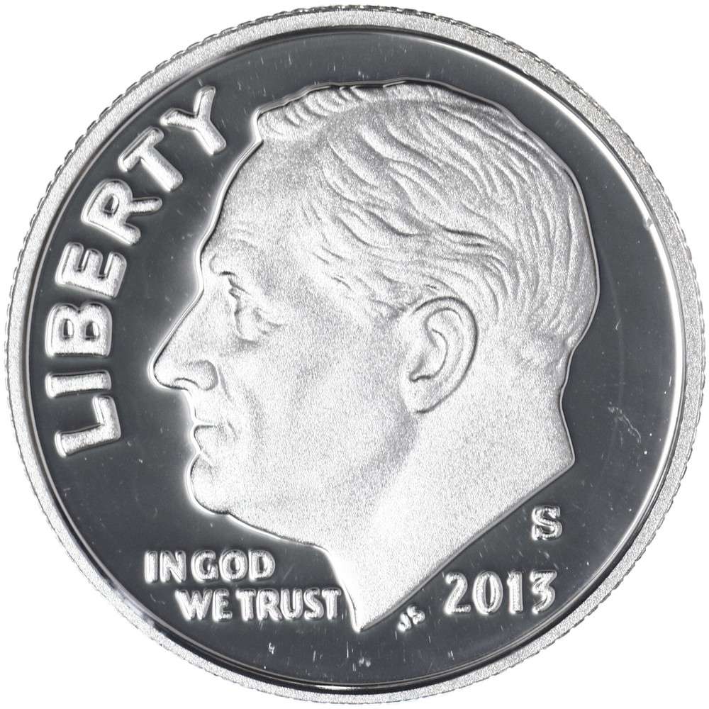 2013 S Roosevelt Dime Gem DCam Proof 90% Silver