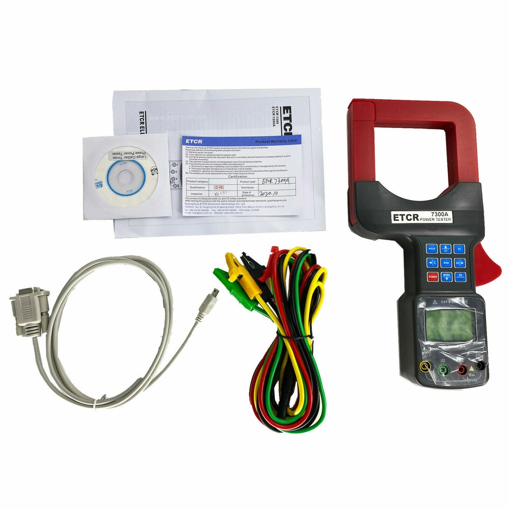 Digital Large Caliber Three Phase Clamp Power Meter with Automatic Shift 2000A