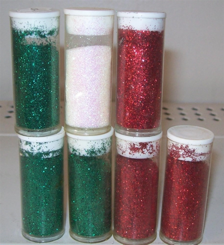 Ceramic Molds Paints 7 NEW JARS GLITTER Assorted Colors