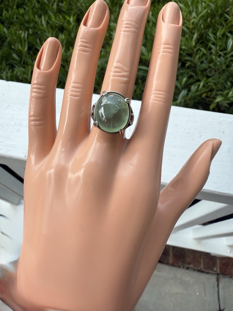 Beautiful Native American Custom Labradorite sterling Ring Signed