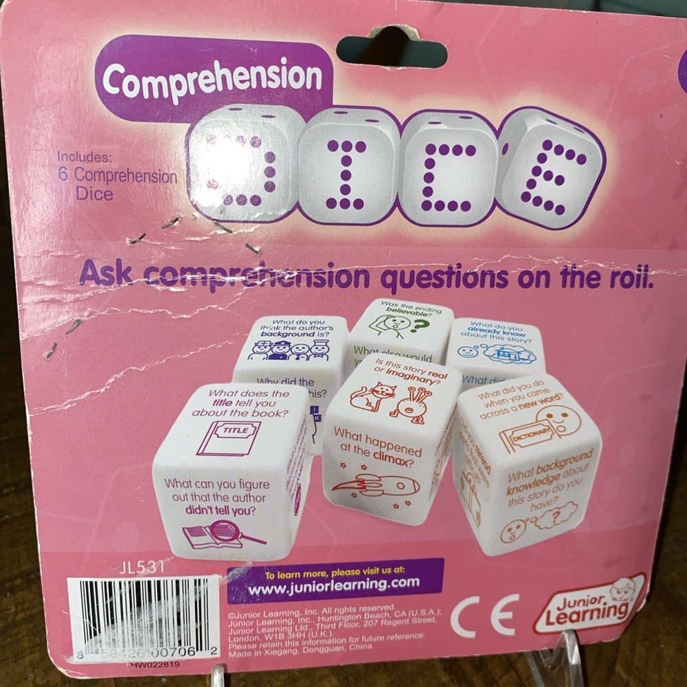 Junior Learning Reading Comprehension Dice Elementary School Level