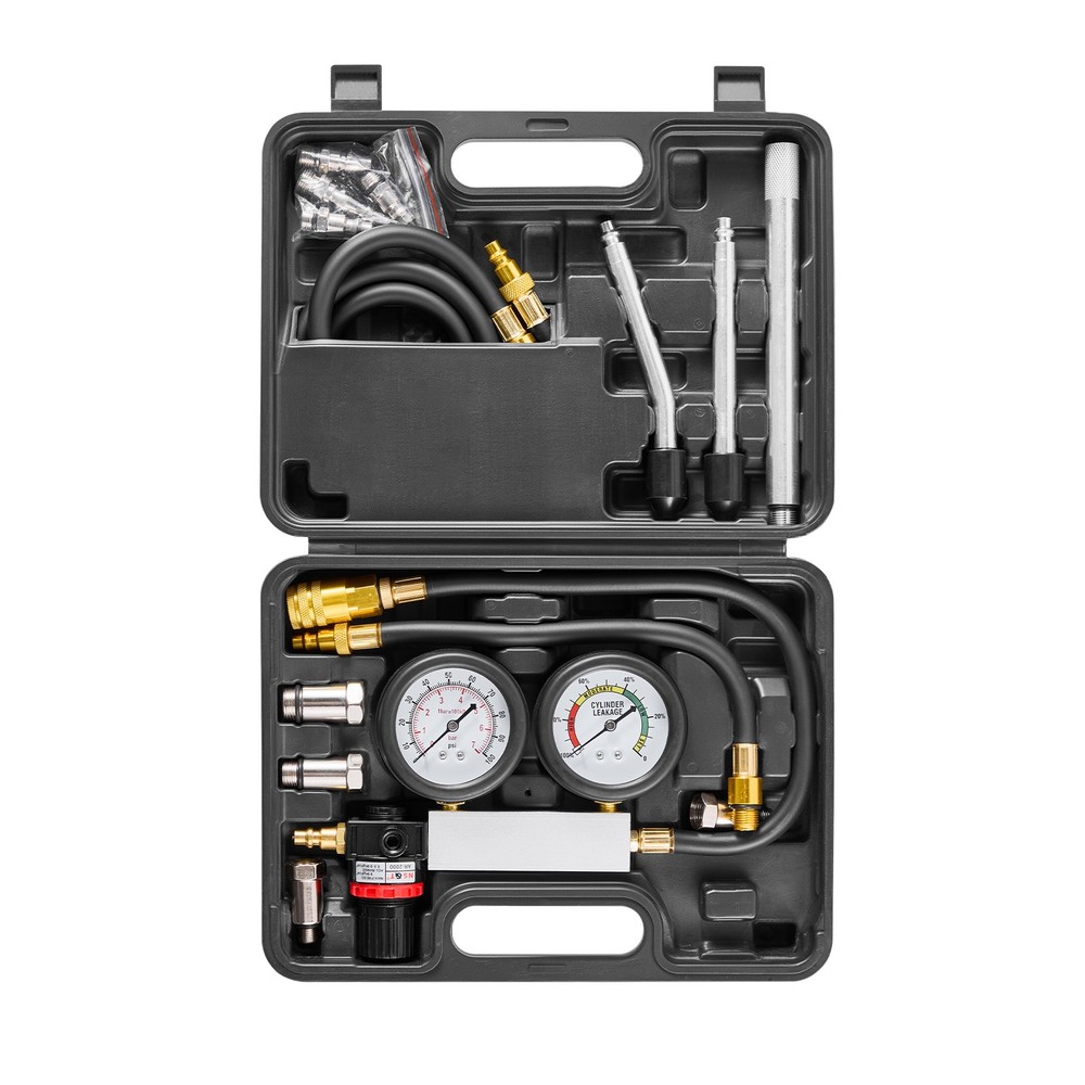 Uimoso Engine Cylinder Compression Tester Kit 0-100 PSI Leak Detection Tool
