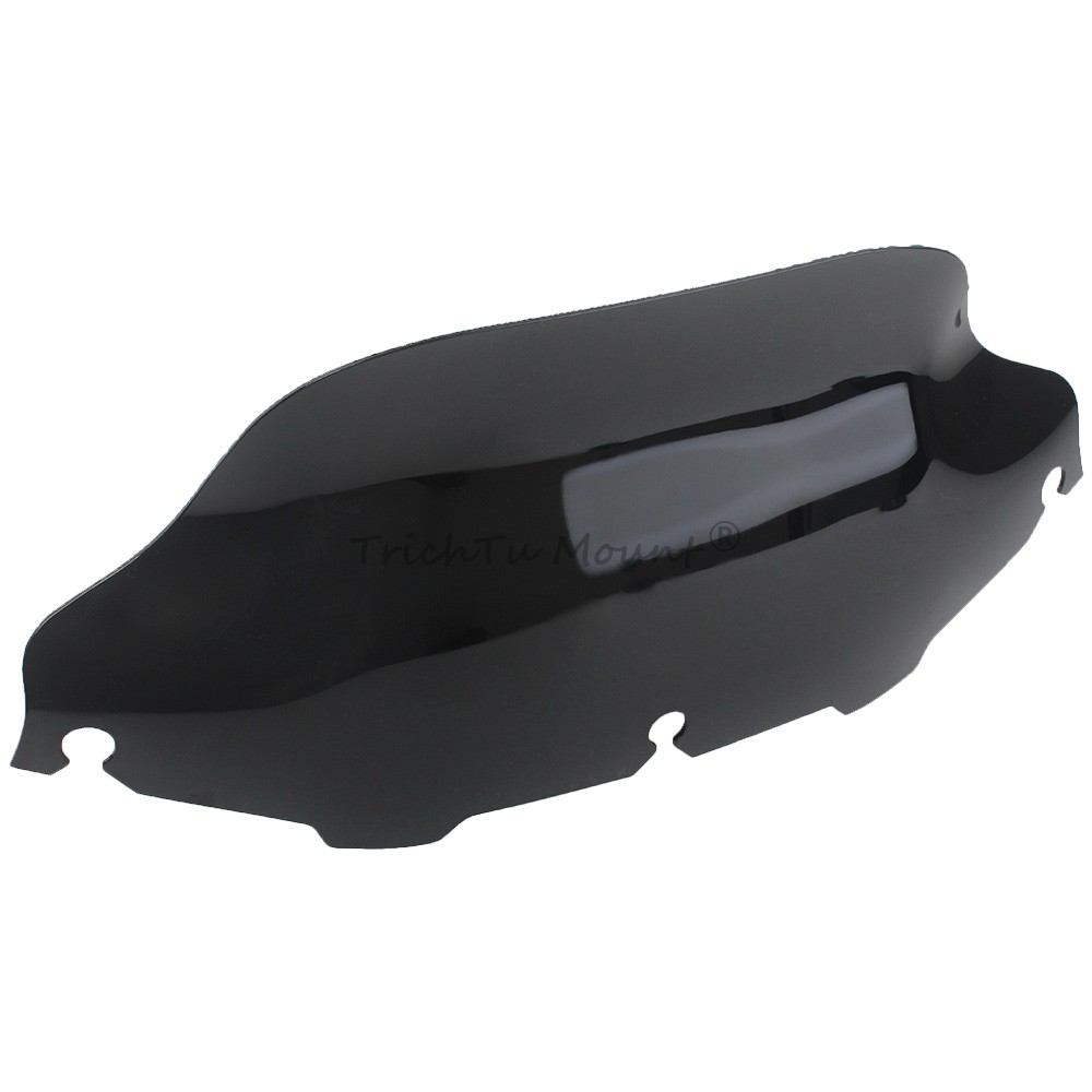 For Harley Electra Glide Classic 1996-2013 8" Wave Windshield Windscreen Black