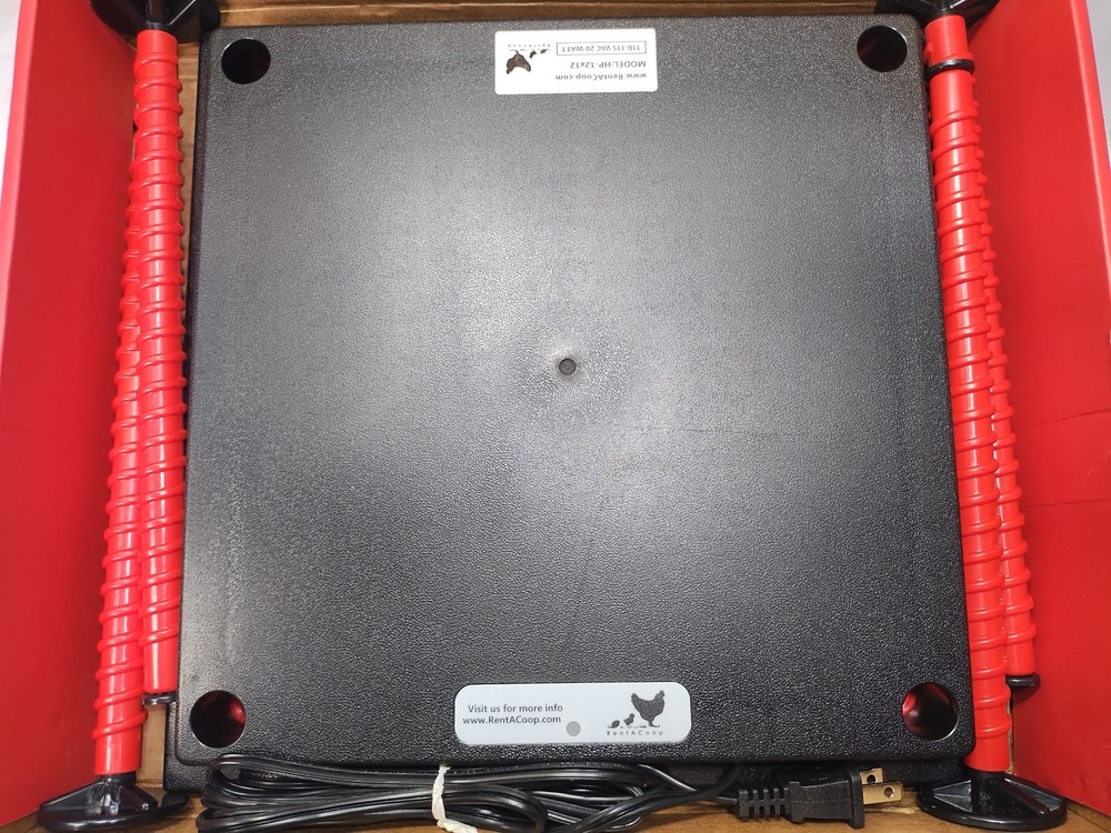 RentACoop 12x12" Adjustable Chick Brooder Heating Plate W/ Cone, Up to 25 Chicks