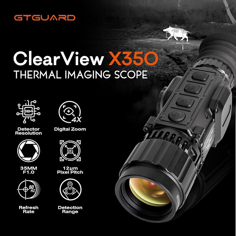 GTGUARD Thermal Scope 384x288 35mm Multi Purpose Mountable Thermal Rifles Scope