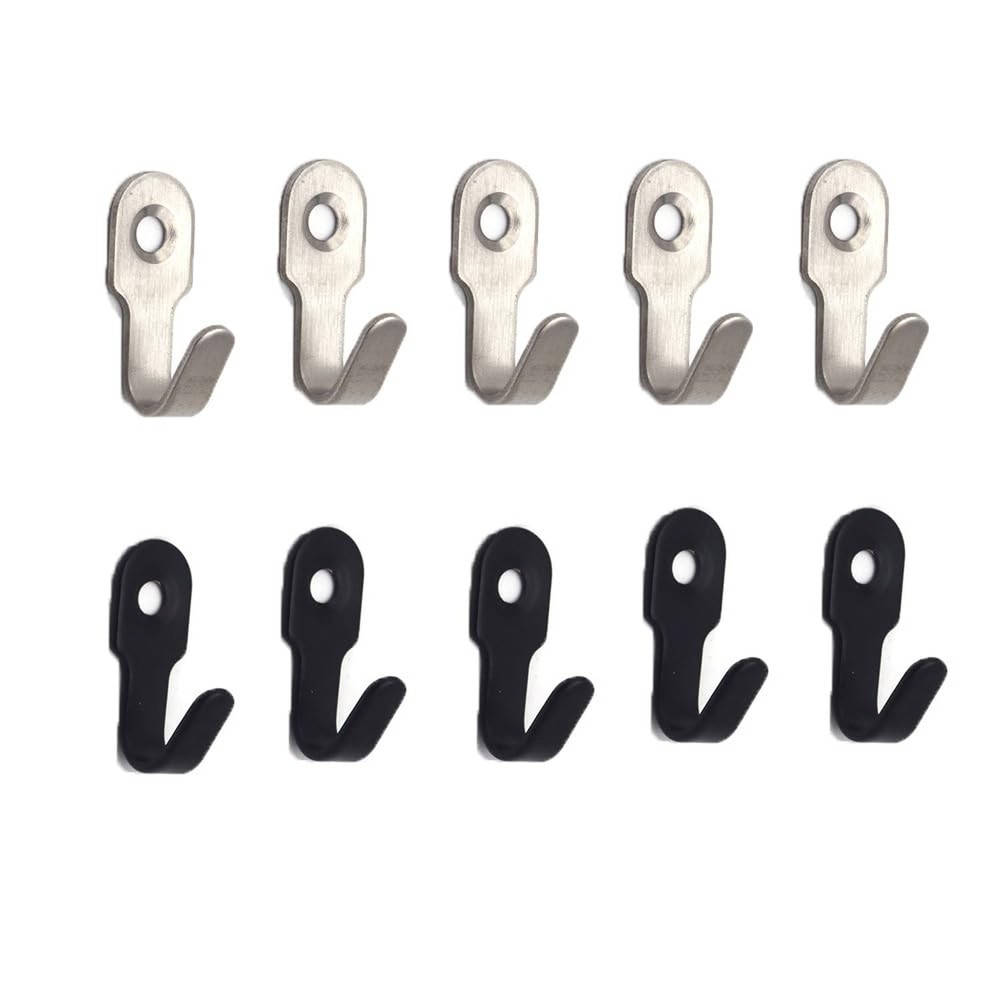10 Pack Screws Mount Wall Hook Cabinet Mounted Mini Hook Storage Organizer Ha...