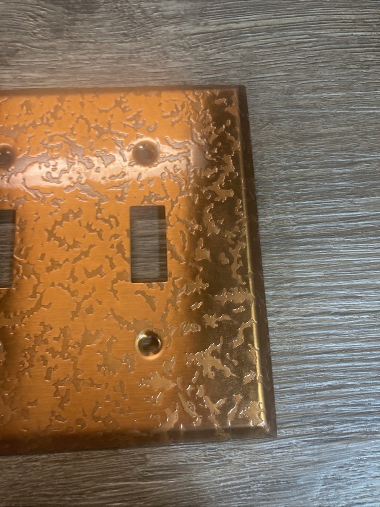 5 Gang Vintage Copper Toggle Switch Cover See Notes