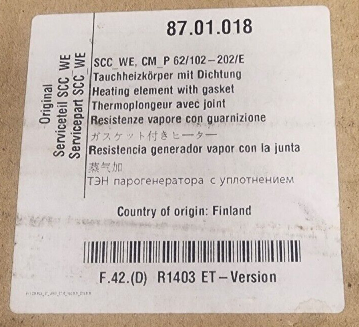 NEW Rational 87.01.018 Heating Element With Gasket