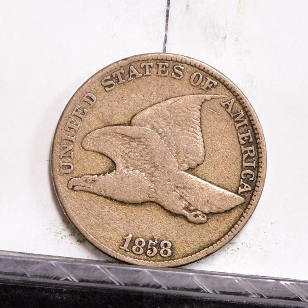 1858 Flying Eagle Cent - Large Letters - Fine (#57358-L)