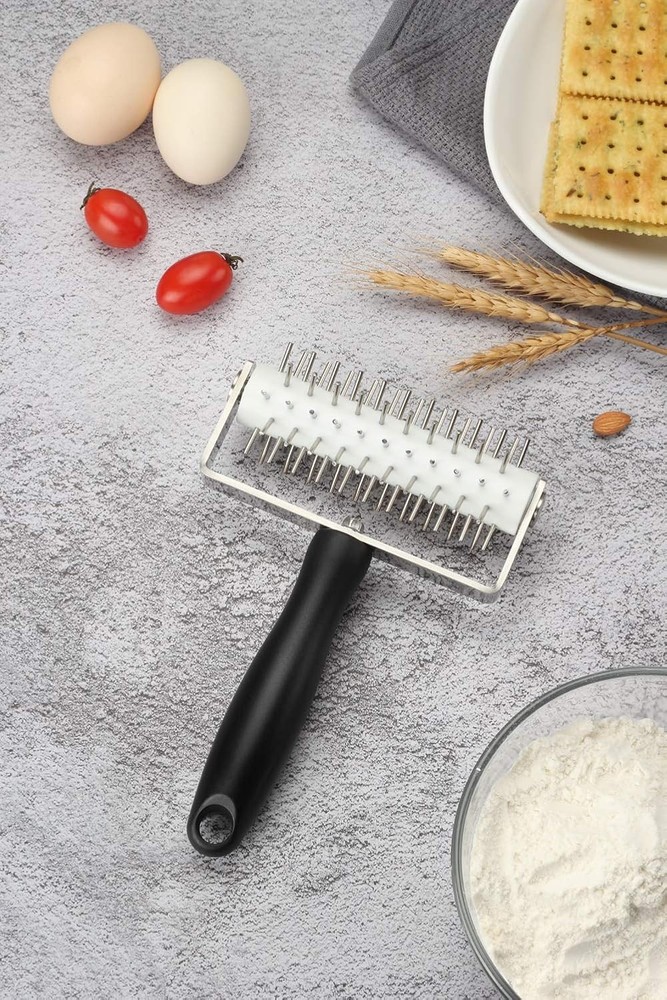 Pizza Dough Docker - Pastry Docker Roller with Stainless Steel Spikes for Ho...