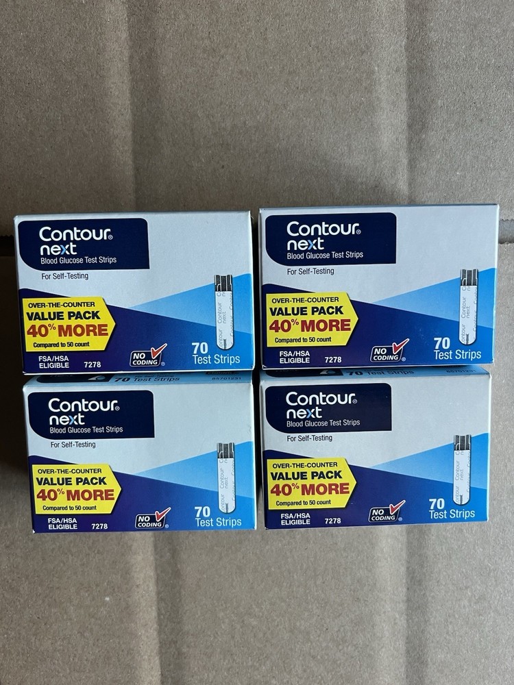 Contour Next Blood Glucose Test Strips 4x 70ct