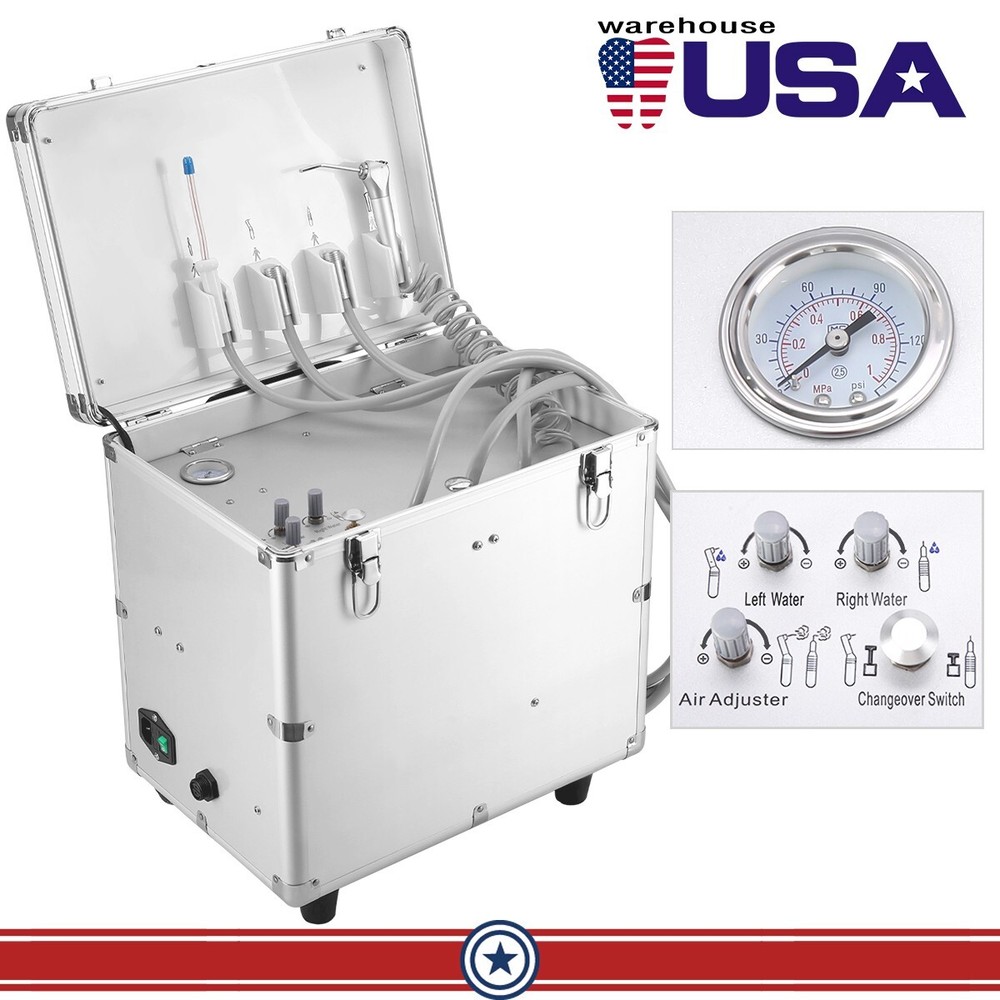 Handheld Dental Delivery Unit Enhanced Air Compressor Syringe Suction System