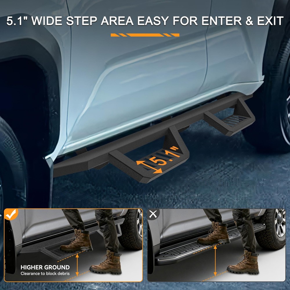 Running Boards for 4Runner 2010-2024 Drop Down Side Steps