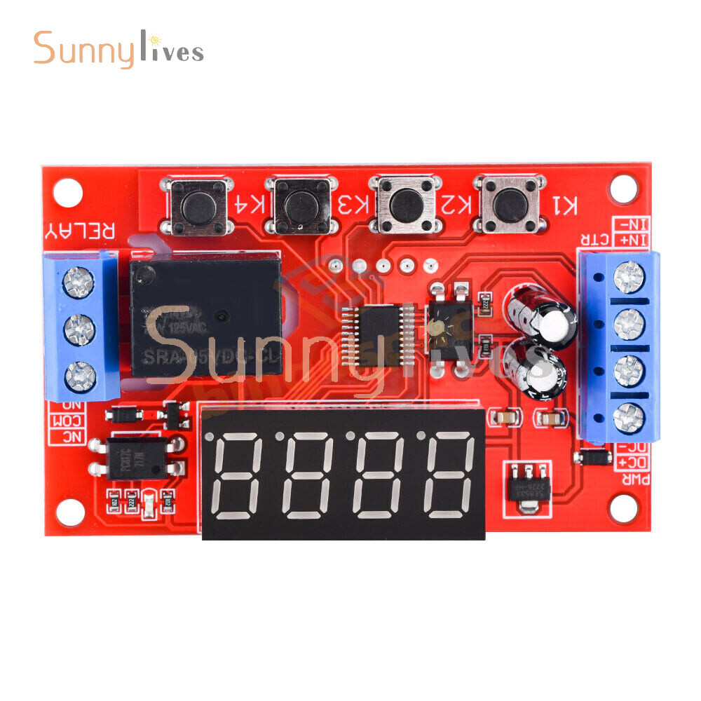 DC5V/12V/24V Time Delay Relay Module Timing Optocoupler Isolated Pulse Cycle