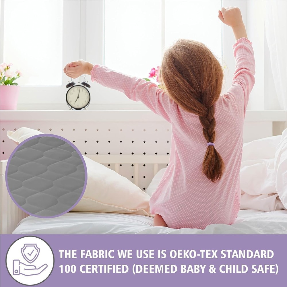 Cotton-Soft Toddler Bedwetting Protector - 2000ml Absorbent, Machine Washable