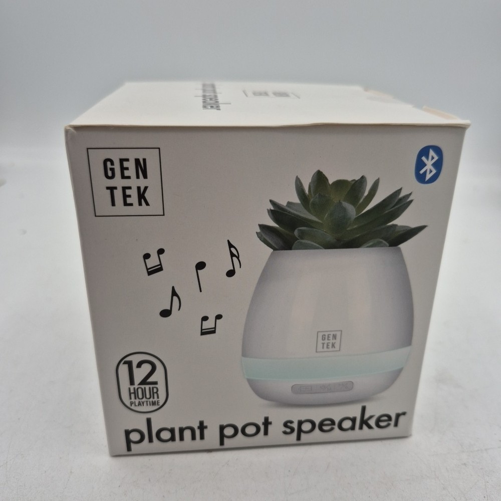 Gen Tek Plant Pot Bluetooth Wireless Speaker Multicolor