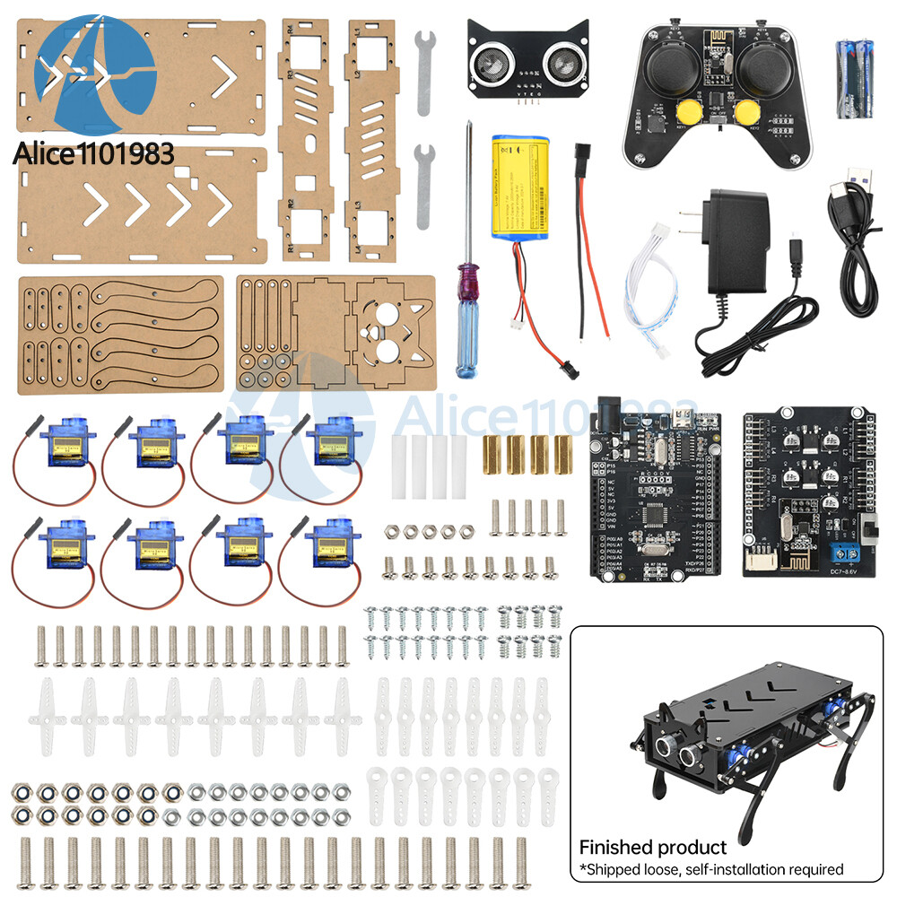 Intelligent Programming Quadruped Robot Bionic Mechanical Dog Kit Remote Control