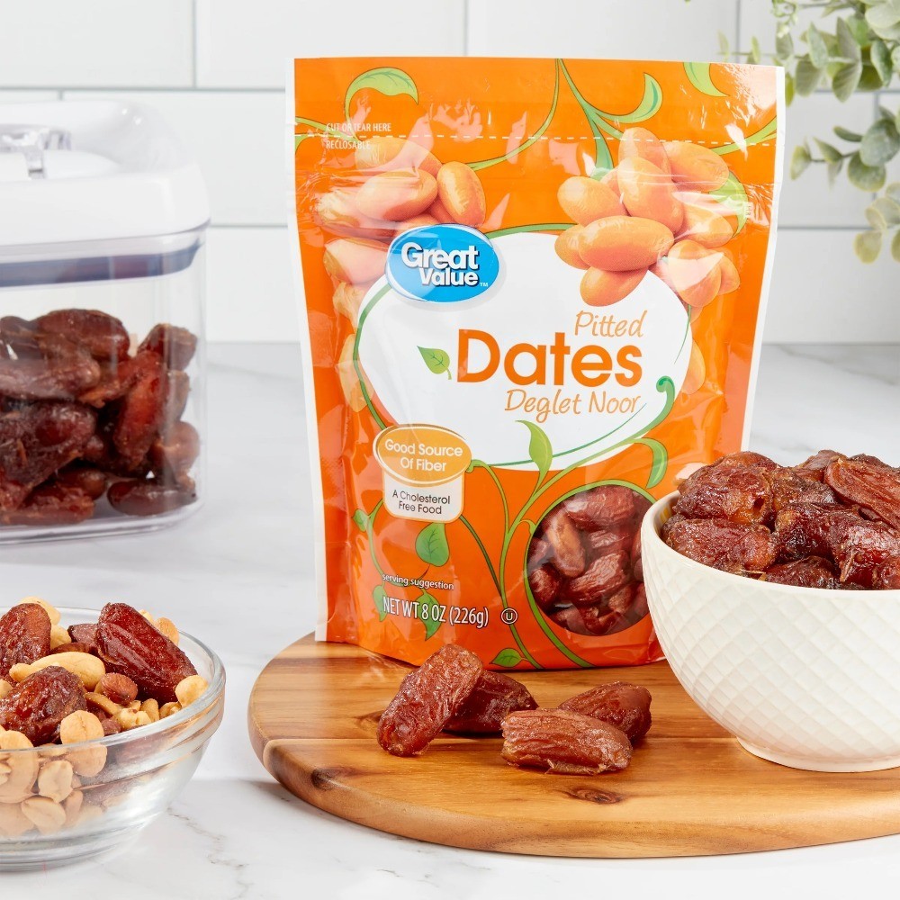 (3 pack) Pitted Deglet Noor Dates Dried Fruit, 8 oz