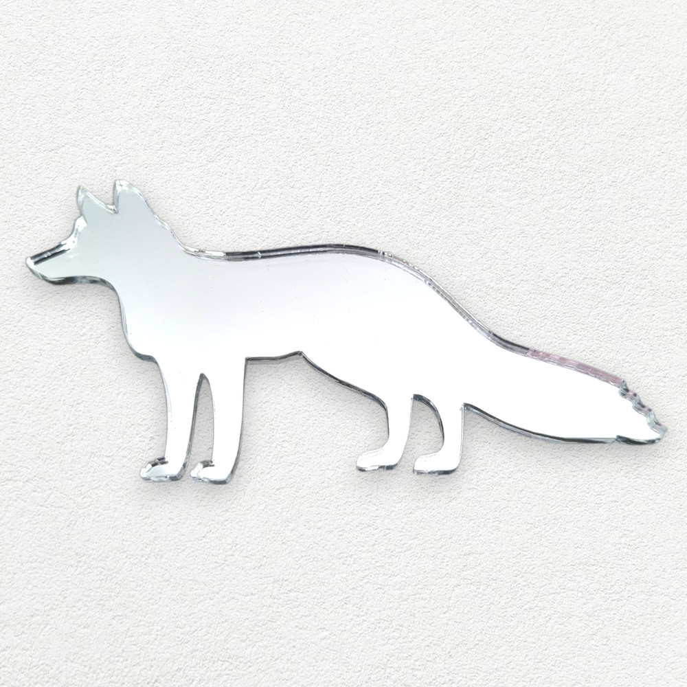 Fox Shaped Acrylic Mirrors, Bespoke Sizes, Colours & Engraving Services