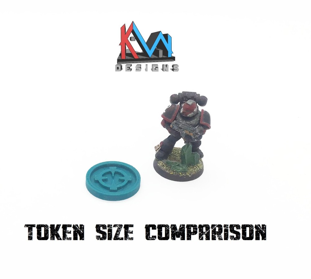 3D Printed - Grimdark Future - Overwatch Counter Tokens