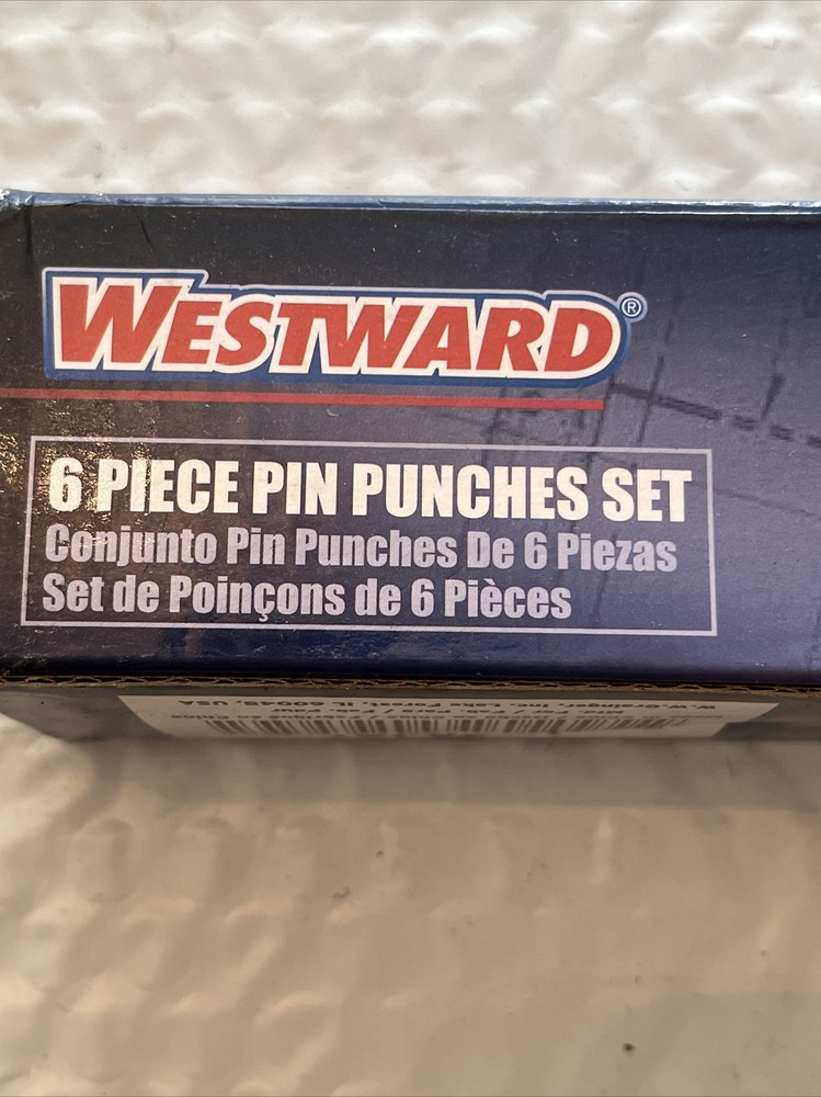 Westward 6 Piece Pin Punch Set