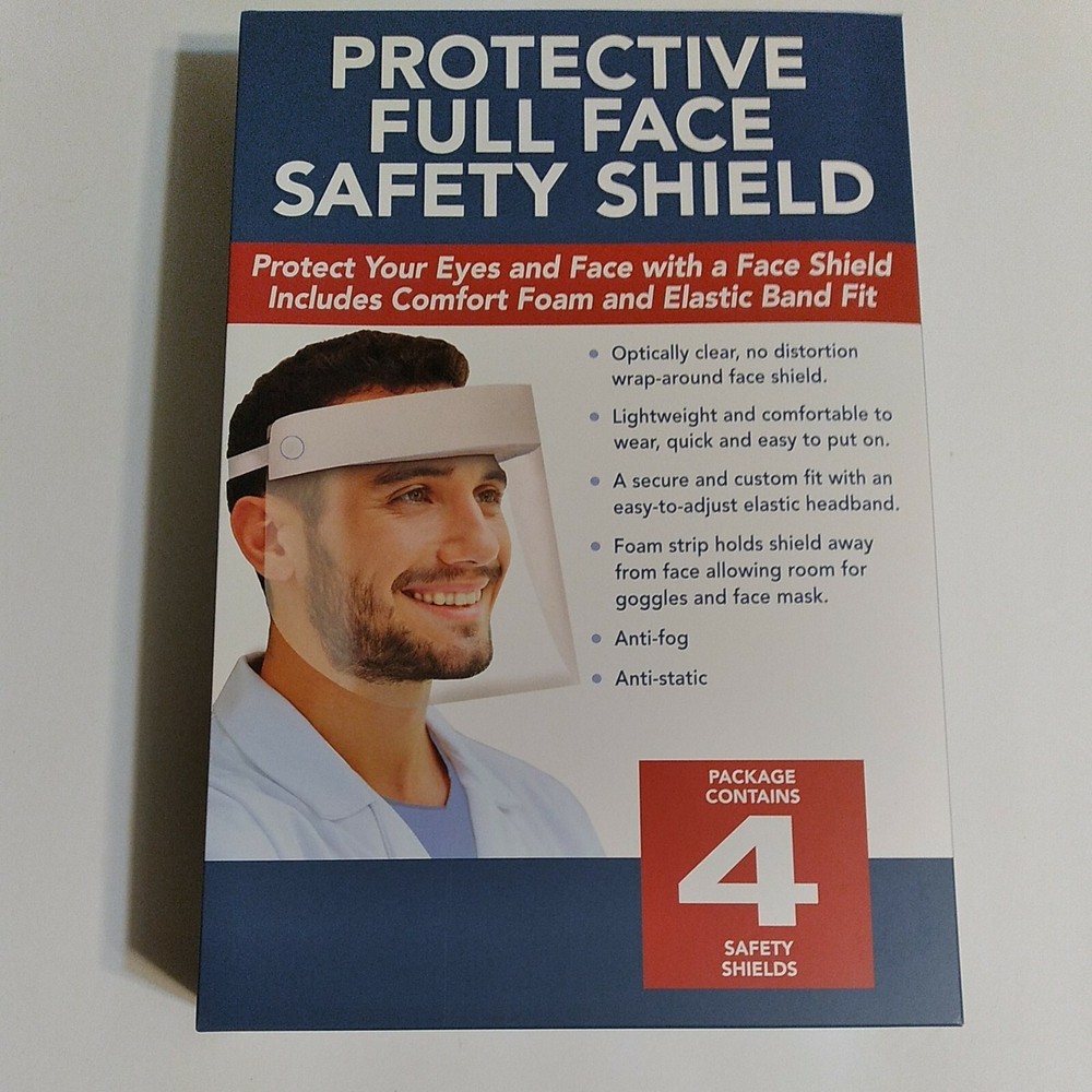 Artcraft Full Face Safety Shield - 4 Piece. New