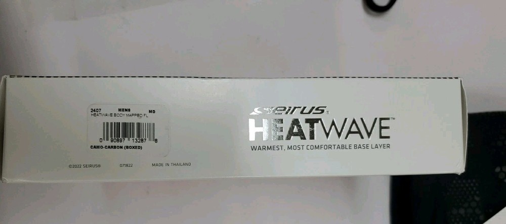 New Seirus Heatwave Body Mapped Base Layer Bottom Black Size Medium