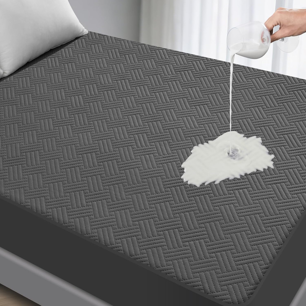 Waterproof Mattress Protector Queen Size - Breathable, Noiseless, Ultra-Soft Bed