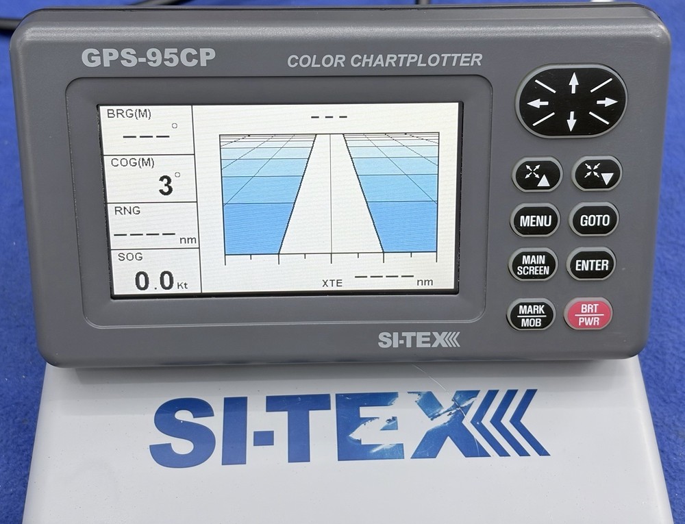 Si-Tex GPS-95CP GPS Chartplotter Display & Cover; Fully Tested & Working