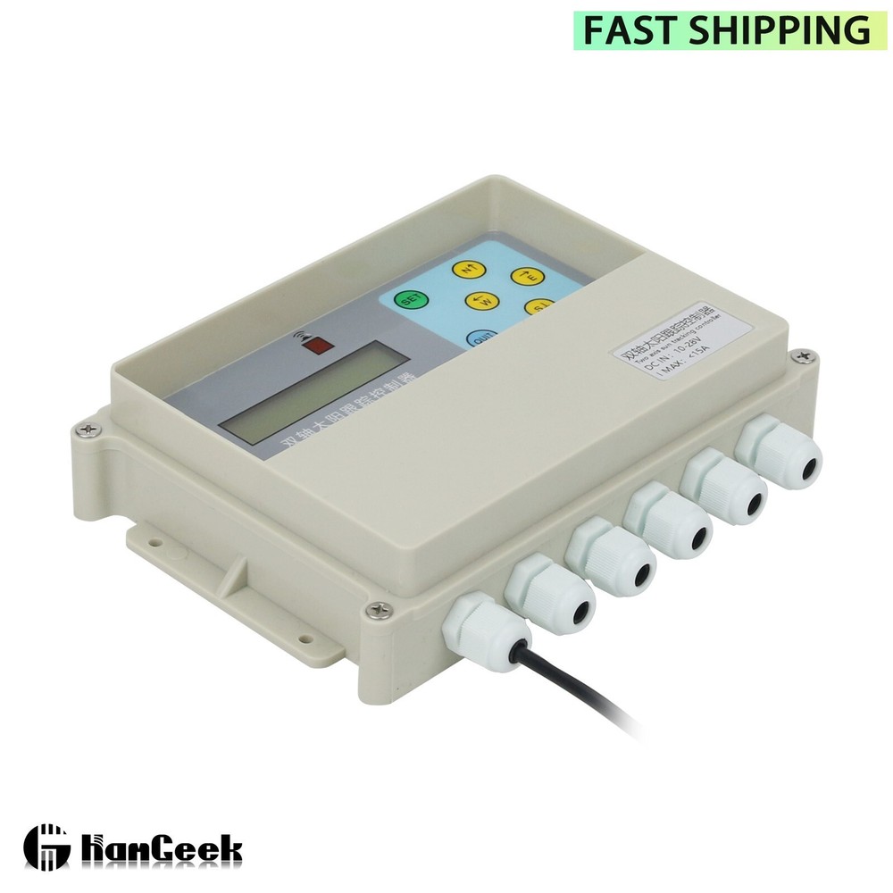 Dual Axis Solar Tracker Controller w/ Remote Control & DC 2 Axis Gimbal for