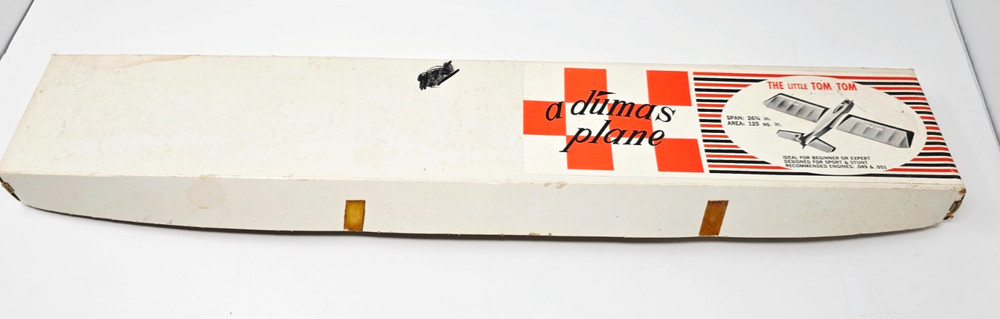 RARE 1960s A DUMAS PLANE The Little Tom Tom Balsa Wood Airplane Kit - READ