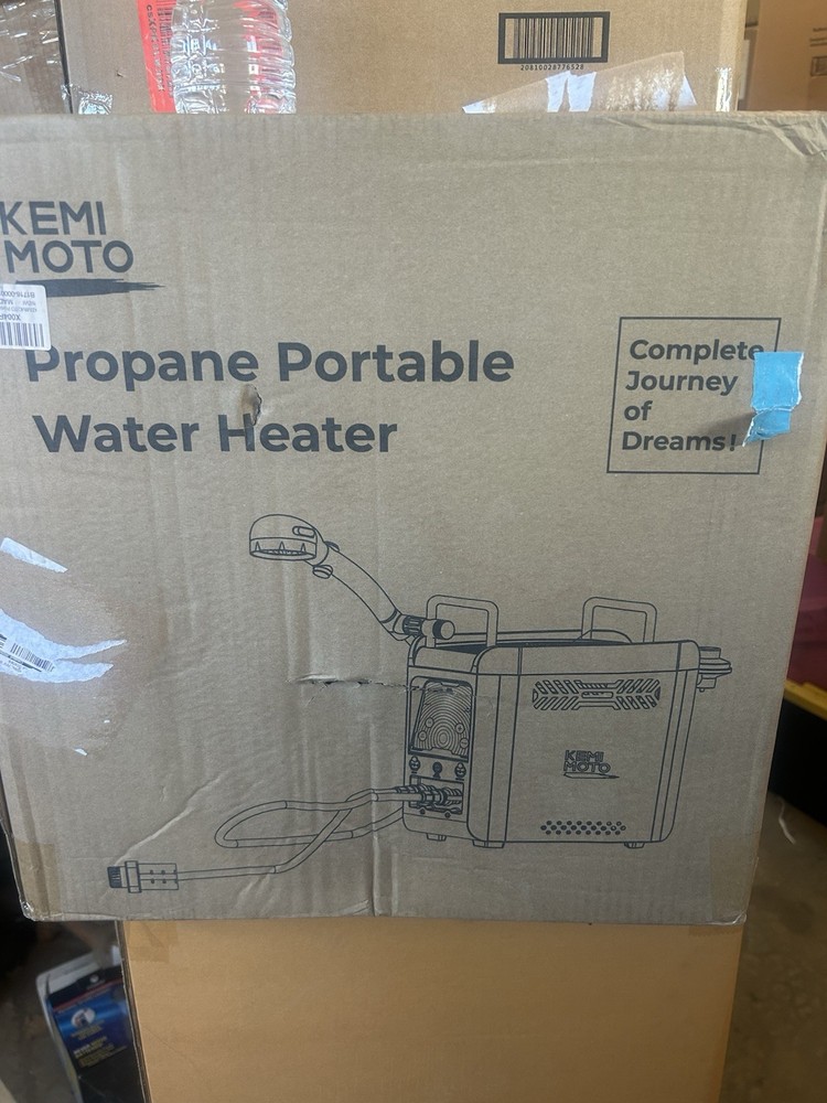 Kemimoto Portable Propane Water Heater with Pump | 20,000 BTU Instant Hot Shower