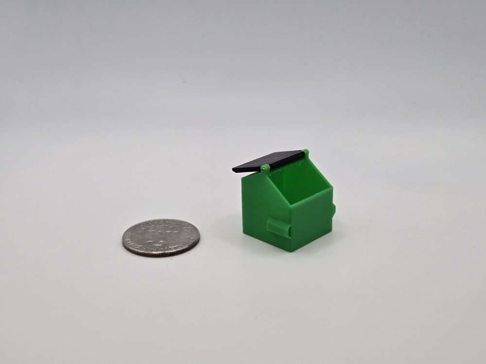 1/87 Scale 8 Yard Dumpster in Green