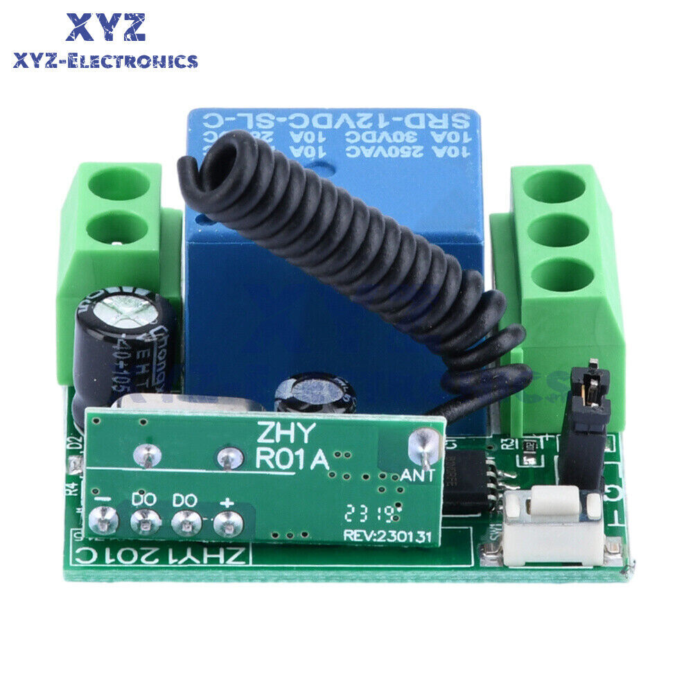433MHz DC12V Relay 1CH 2CH Wireless RF Door Remote Control Switch Transmitter