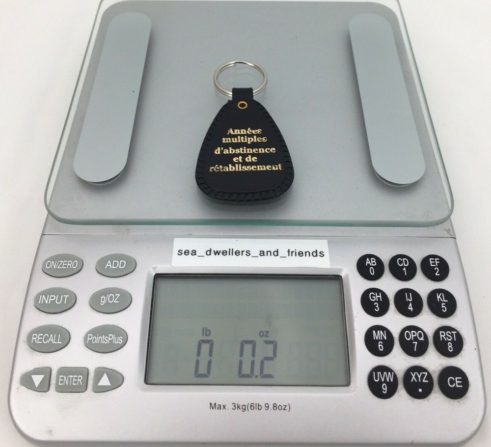 NA Key Tag Multiple Years Black FRENCH Narcotics Anonymous