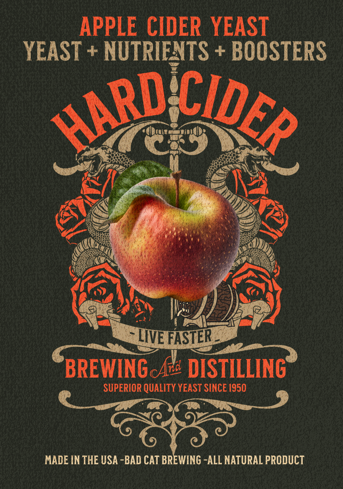 Hard Apple Cider Beer Brewing Yeast - Nutrients - Boosters - Kit - USA