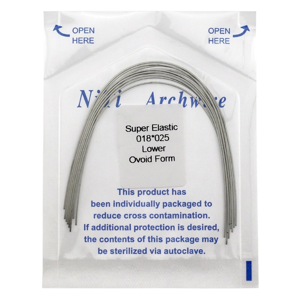 10 pcs/Pack Dental Orthodontic Super Elastic Niti Arch Wire Rectangular Nature
