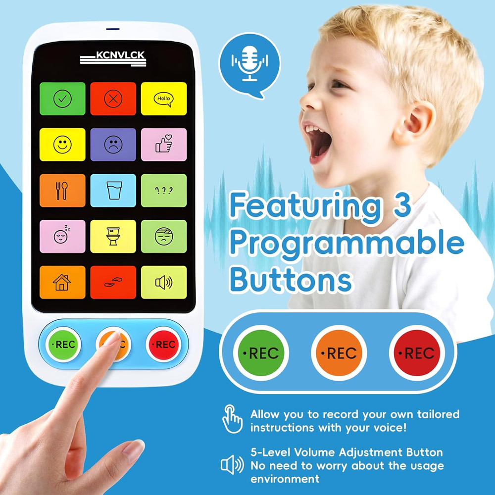 AAC Device for Autism - Non Verbal Communication Tools with Touch-Sensitive Butt