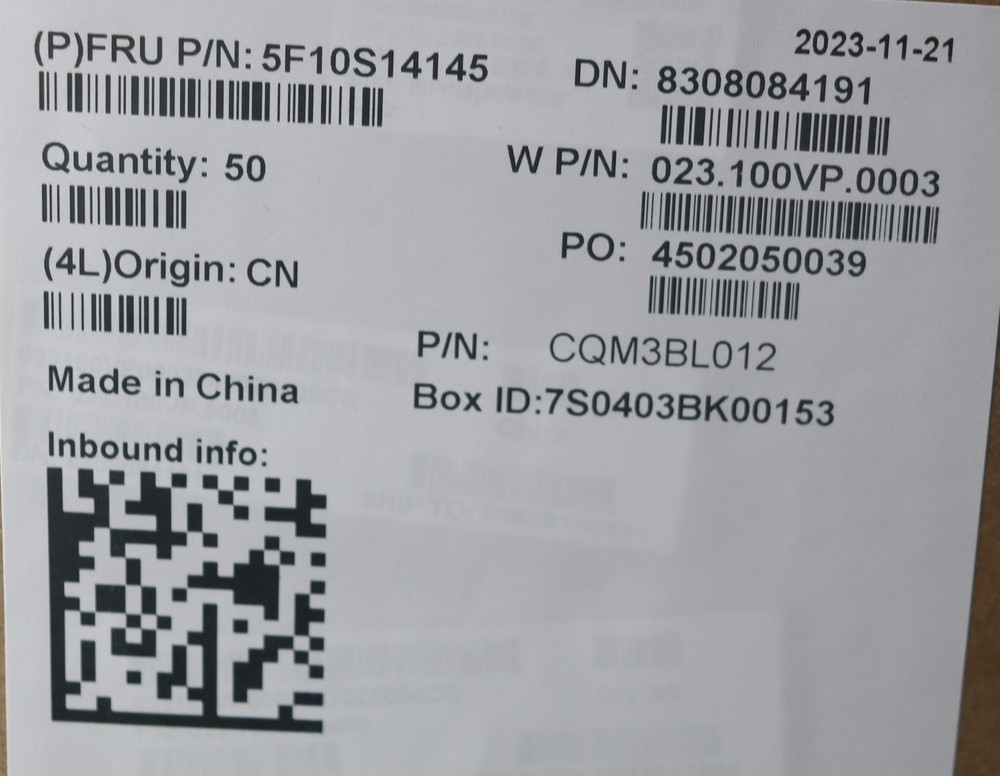 5F10S14145 System FAN W 21KH PEAK Plus
