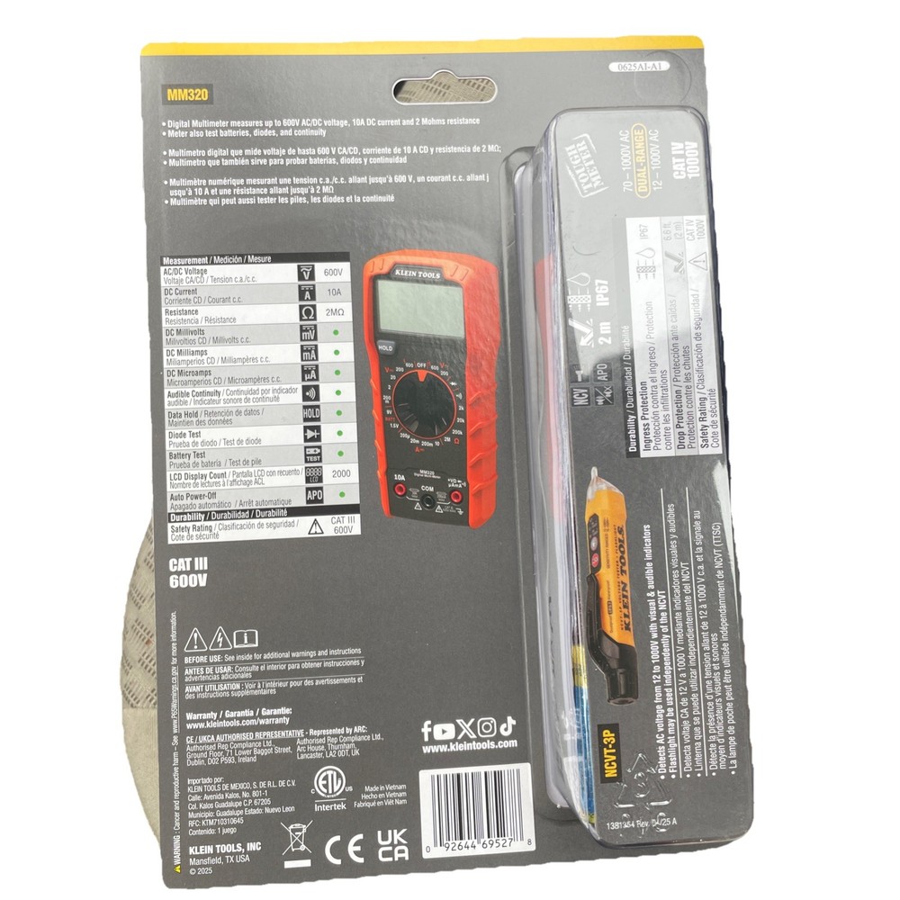 Klein Tools Electrical Test Kit # 25kit1