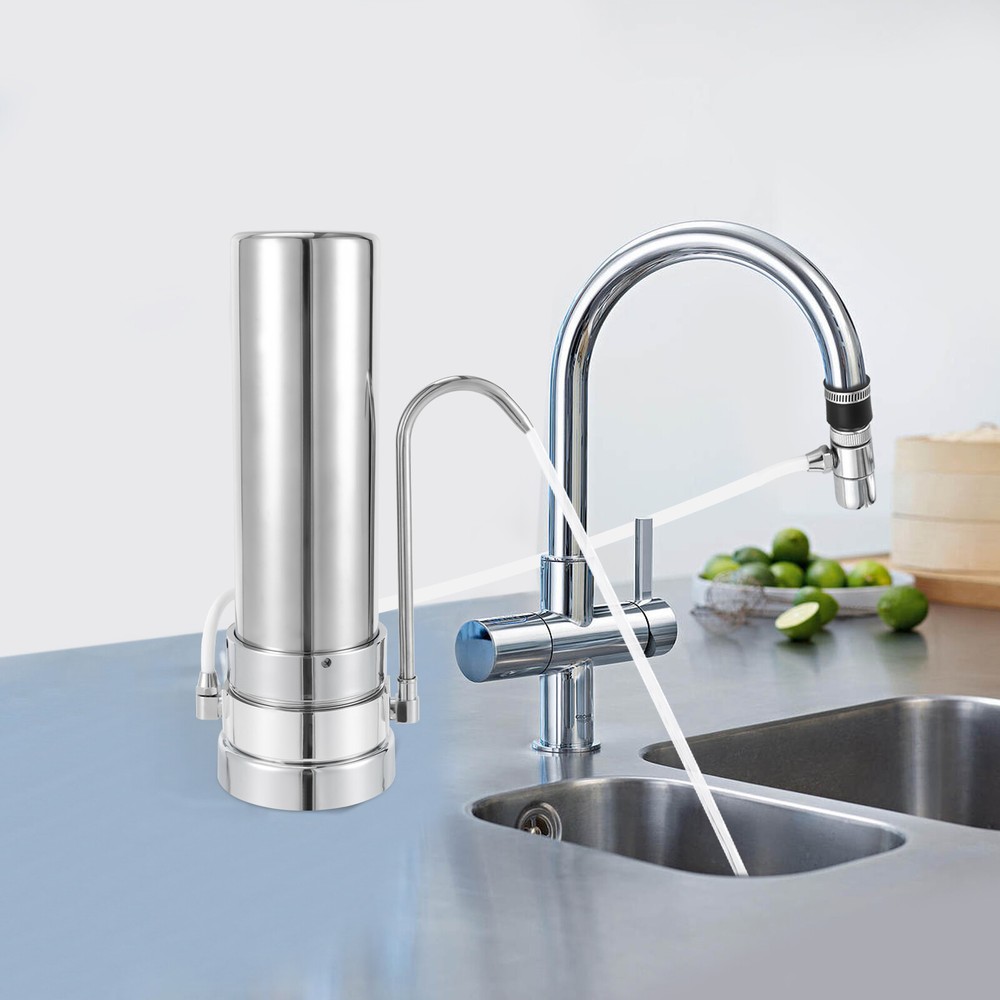 Countertop Filter Water Filtration Filter Sink Drinking System Stainless Steel