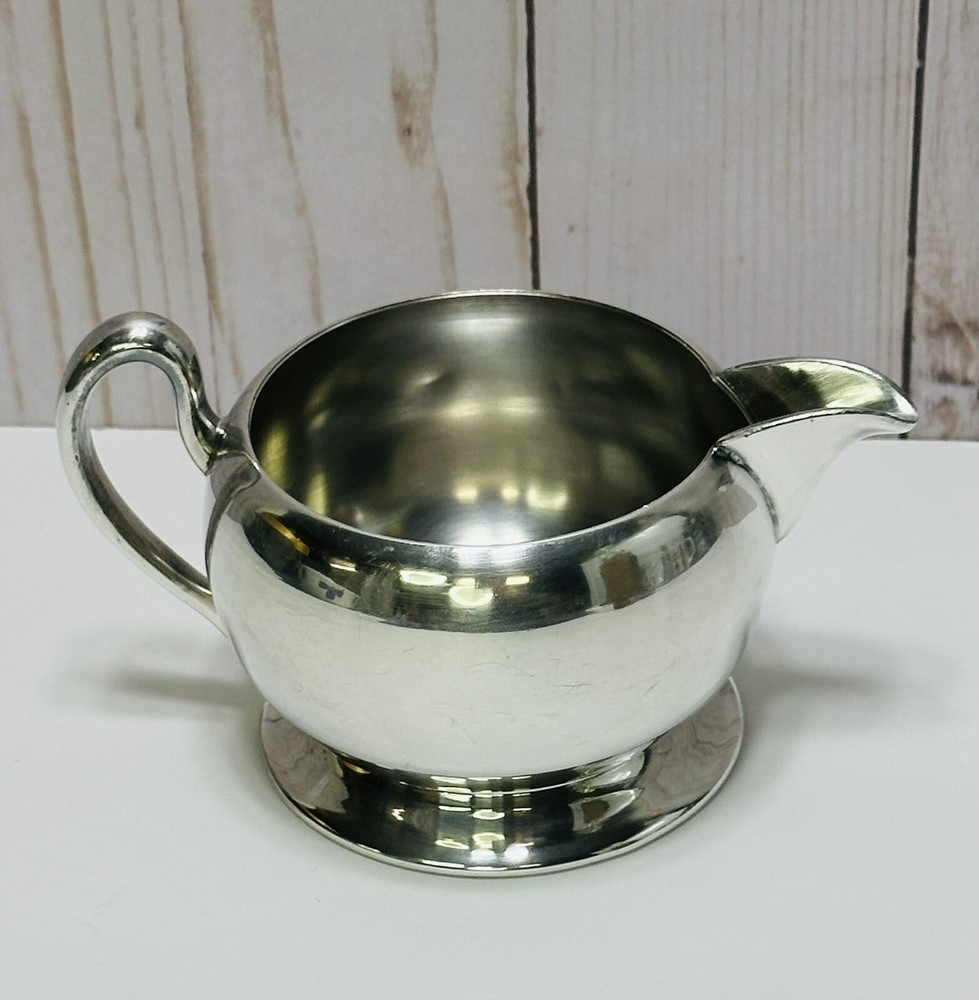 Vintage Academy Silver On Copper Creamer