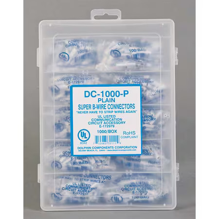 Dolphin Components Dc-1000-P Insulation-Displacement Wire Connector, 16 Awg
