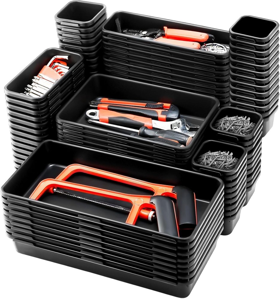 100 Pack Tool Box Organizer & Storage Tool Drawer Organizer Tray Divider 5 Sizes