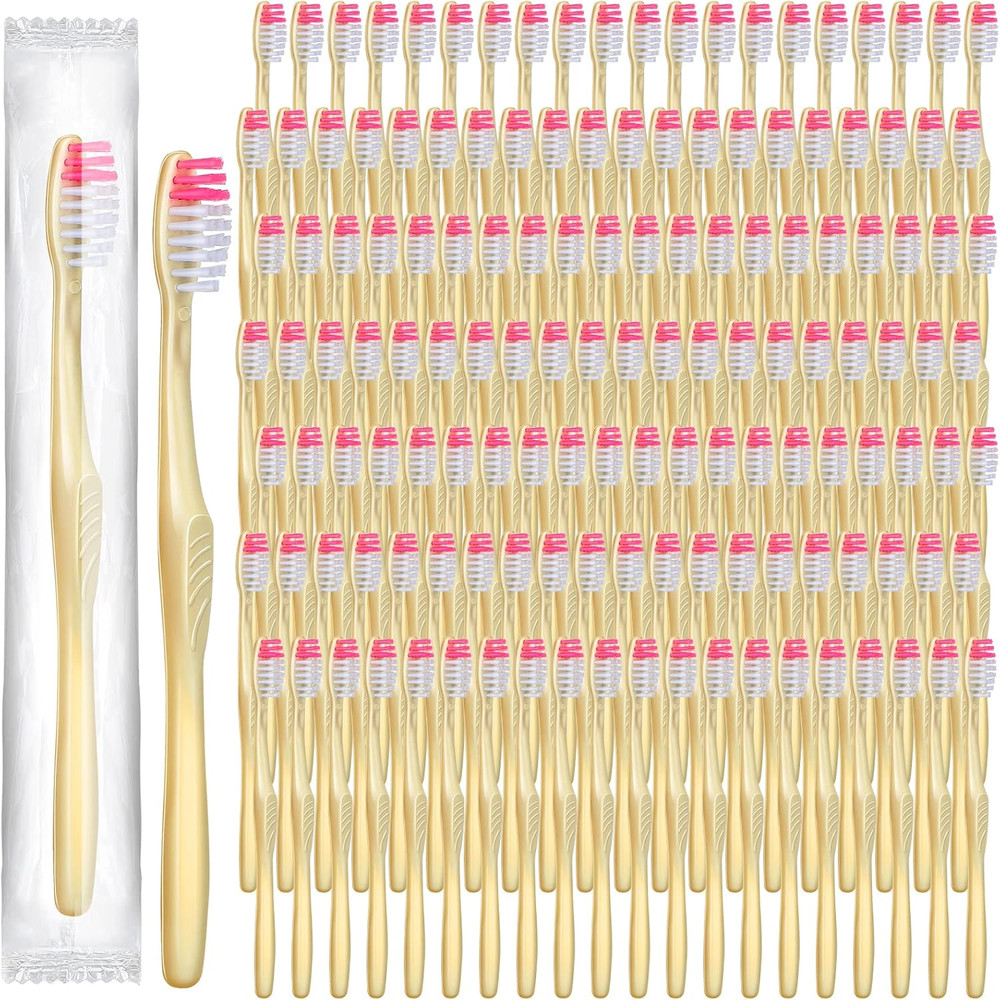 1000 Pcs Disposable Toothbrushes Bulk Individually Wrapped Manual Soft Bristle T