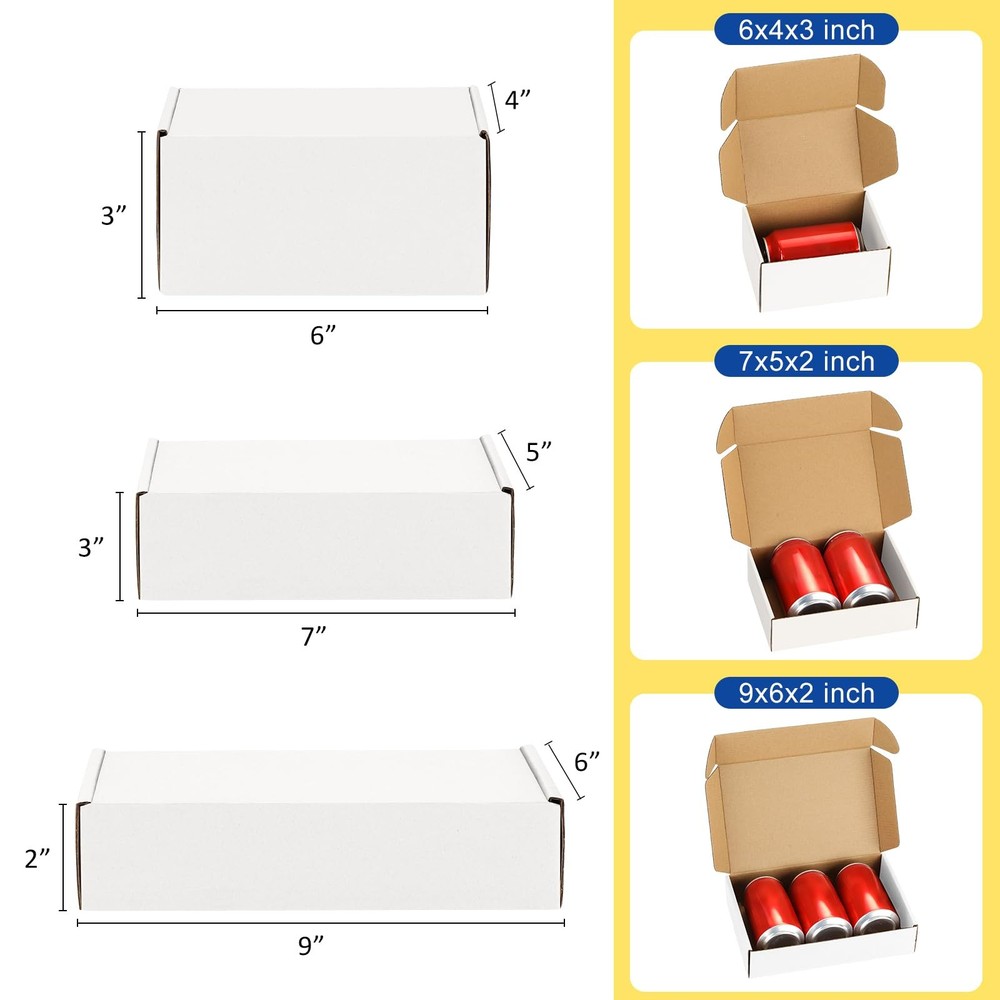 Assorted-Sizes-Shipping-Boxes-45-Pack: 6x4x3 & 7x5x2 & 9x6x2 Small-Shipping-B...